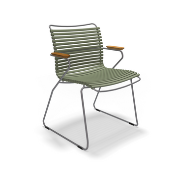 Sillon Click Aluminio Resina Bambu /Verde Olivo